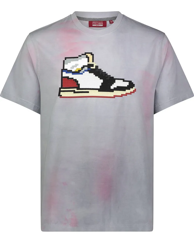 Mostly Heard Rarely Seen T-Shirt mit Sneaker-Print - Grau Grau