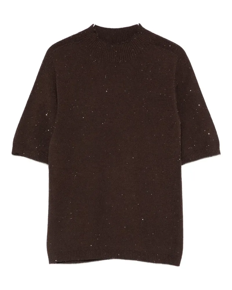 Liu Jo short-sleeve knitted top - Braun Braun