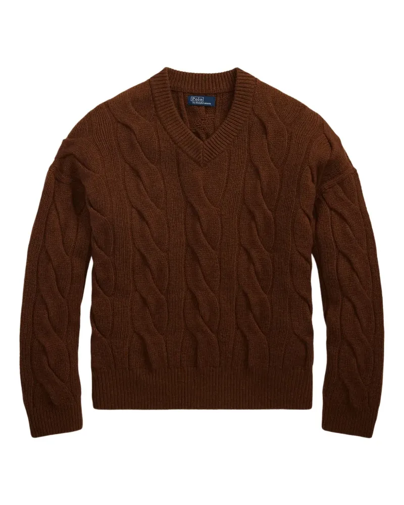 Ralph Lauren Pullover mit Zopfmuster - Braun Braun