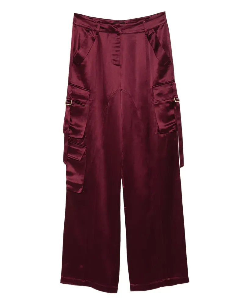 Retrofête Hose mit aufgesetzter Tasche - Rot Rot