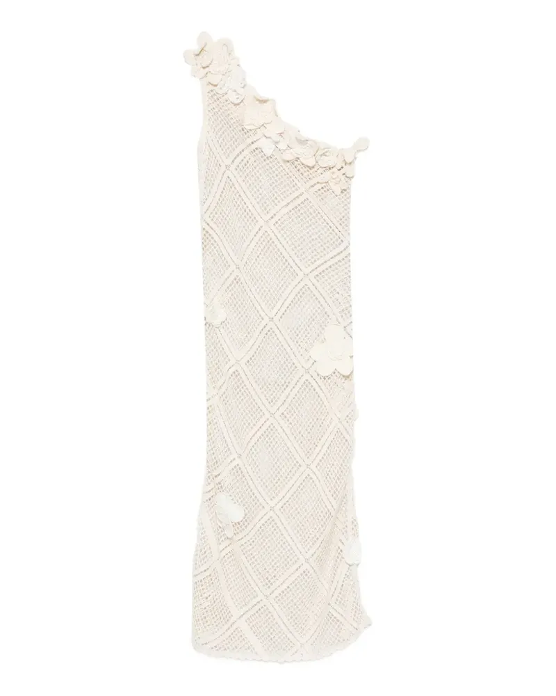 J.W.Anderson Gehäkeltes One-Shoulder-Midikleid - Nude Nude
