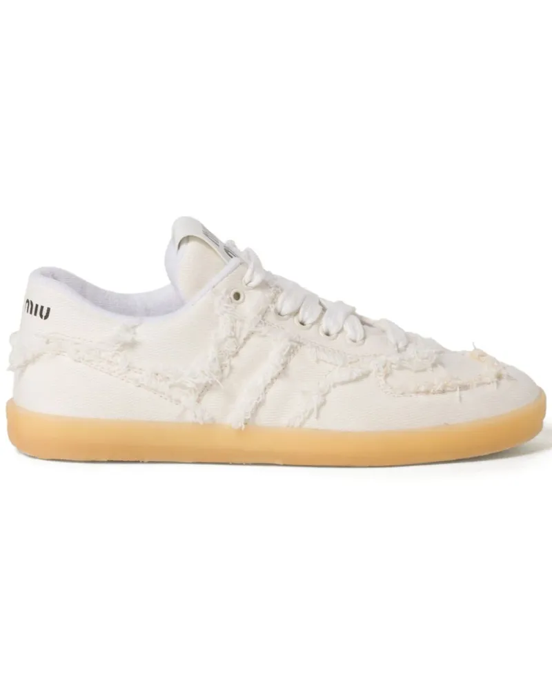 Miu Miu Sneakers aus Denim - Nude Nude