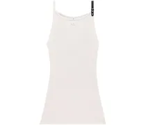 Geripptes Strickkleid mit Schnalle - Nude