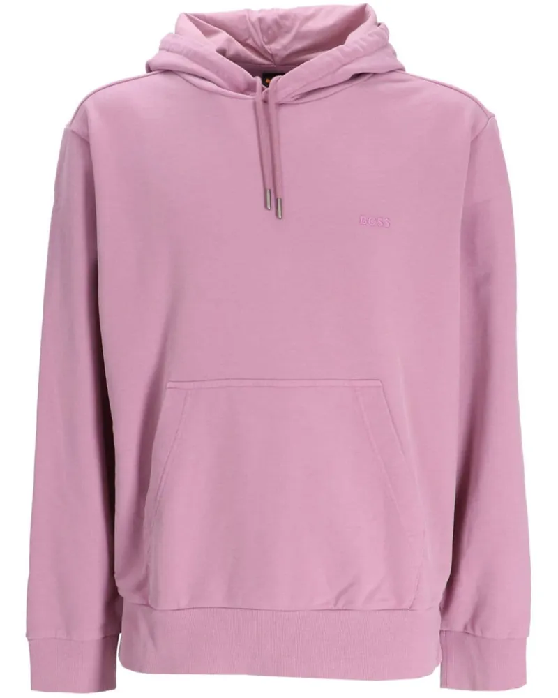 HUGO BOSS Hoodie mit Logo-Print - Violett Violett