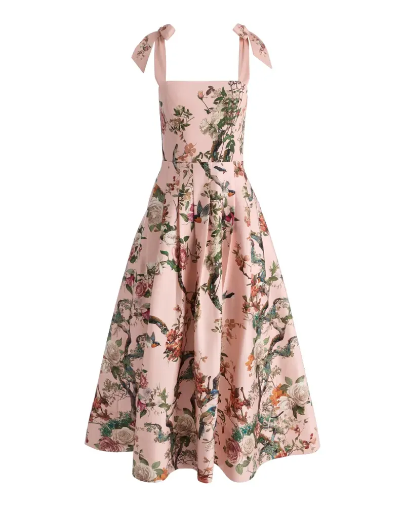 Alice + Olivia Hana floral-pattern midi dress - Rosa Rosa