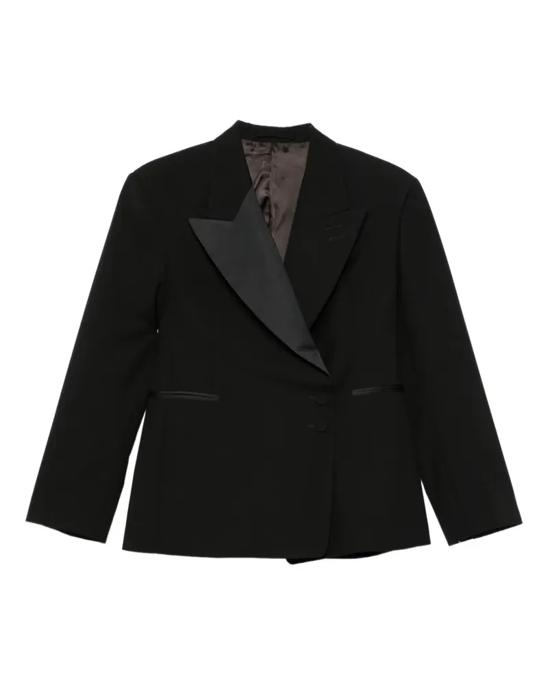 Wales Bonner Doppelreihiger Blazer - Schwarz Schwarz