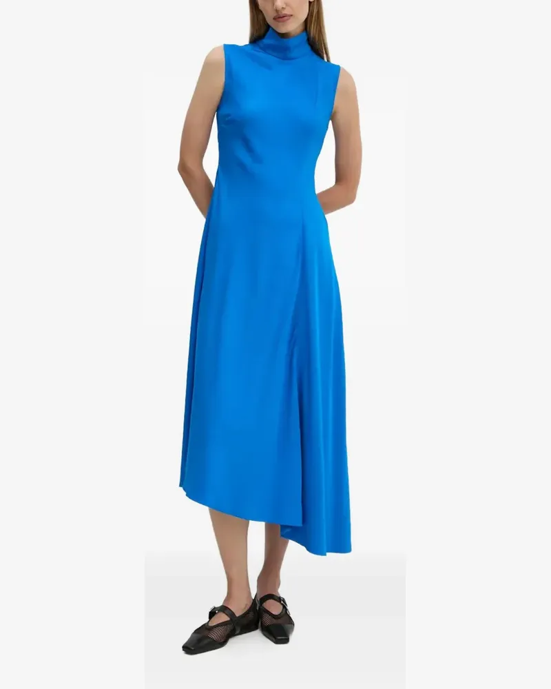Day Birger et Mikkelsen Midikleid mit Stehkragen - Blau Blau
