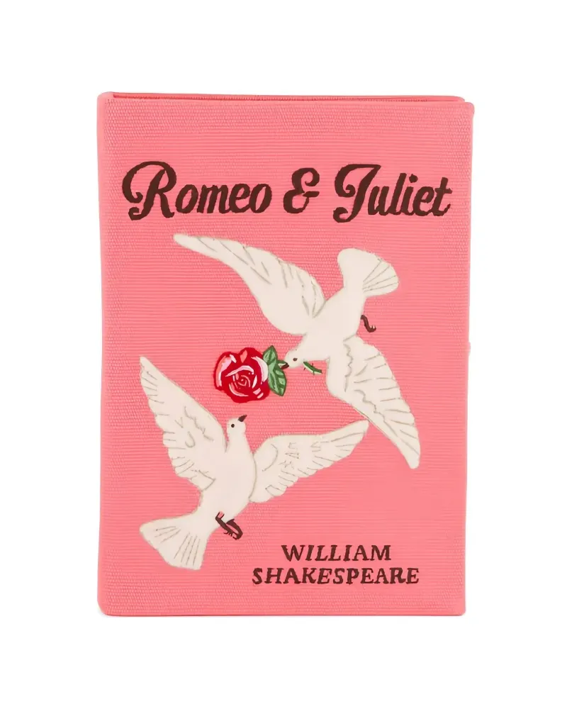 Olympia Le-Tan x Viktorija Romeo & Juliet Clutch mit Stickerei - Rosa Rosa