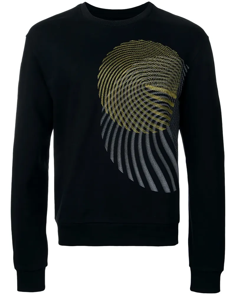 Wooyoungmi Sweatshirt mit rundem Muster - Schwarz Schwarz