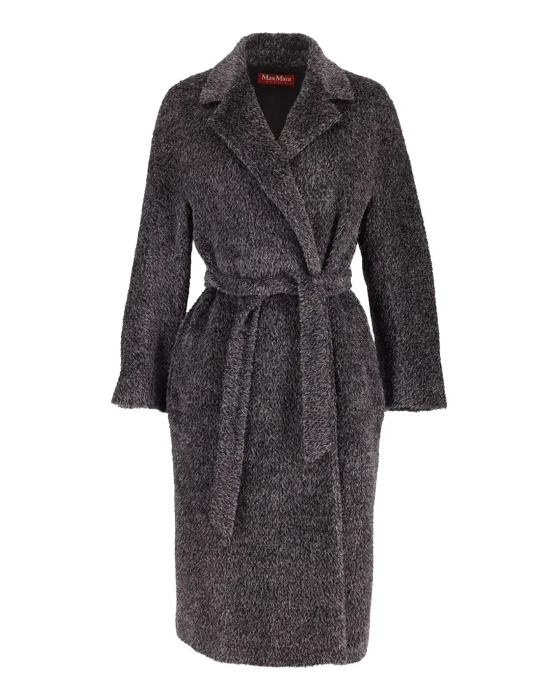 Max Mara long alpaca wool robe coat - Grau Grau