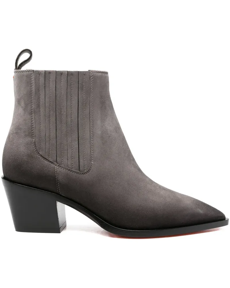 Santoni Chelsea-Boots mit spitzer Kappe 60mm - Grau Grau