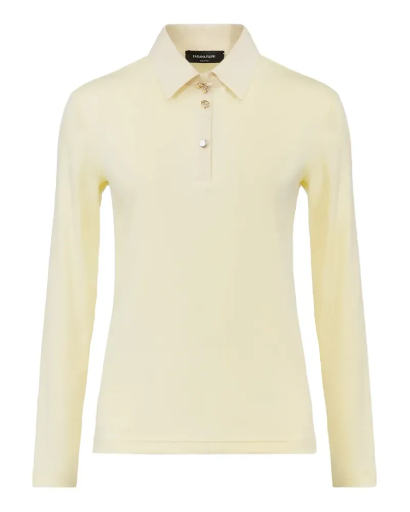 Fabiana Filippi long-sleeve polo shirt - Gelb Gelb