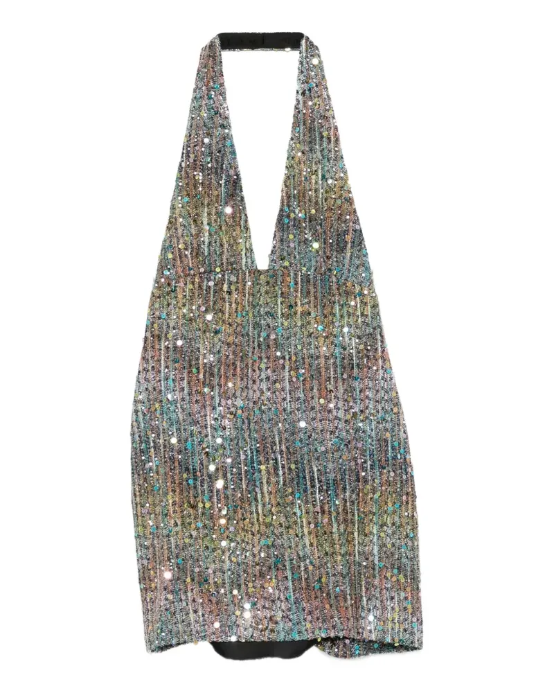 Missoni sequin-embellished halterneck mini dress - Braun Braun