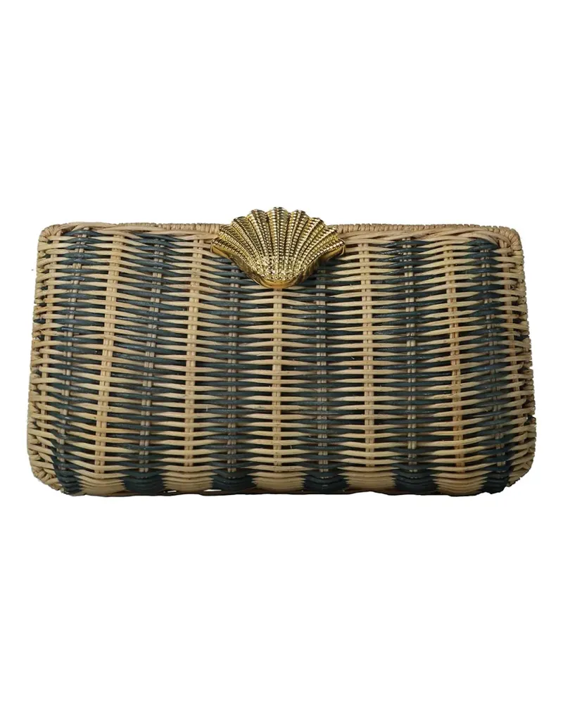 Poolside Classica woven clutch bag - Nude Nude