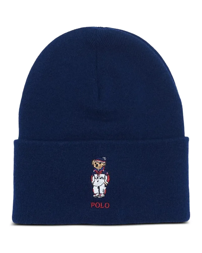 Ralph Lauren 2022 Olympics Polo Bear beanie hat - Blau Blau
