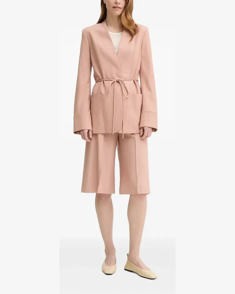 AERON Einreihiger Mantel mit Gürtel - Rosa Rosa