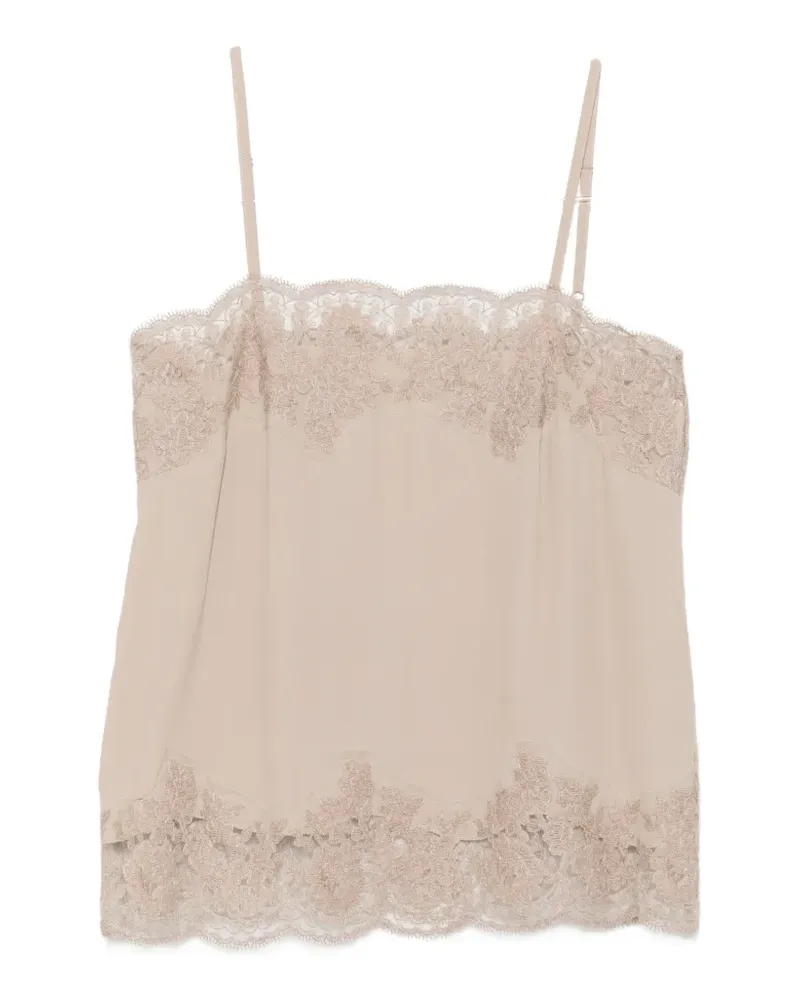 P.A.R.O.S.H. P.A.R.O H. lace-trim camisole top - Nude Nude
