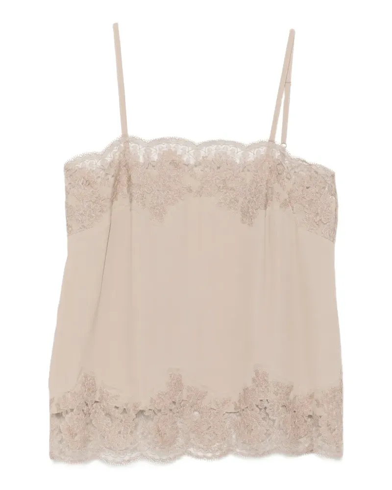 P.A.R.O.S.H. P.A.R.O H. lace-trim camisole top - Nude Nude