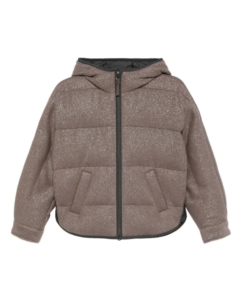 Brunello Cucinelli Gesteppte Lurex-Jacke - Braun Braun