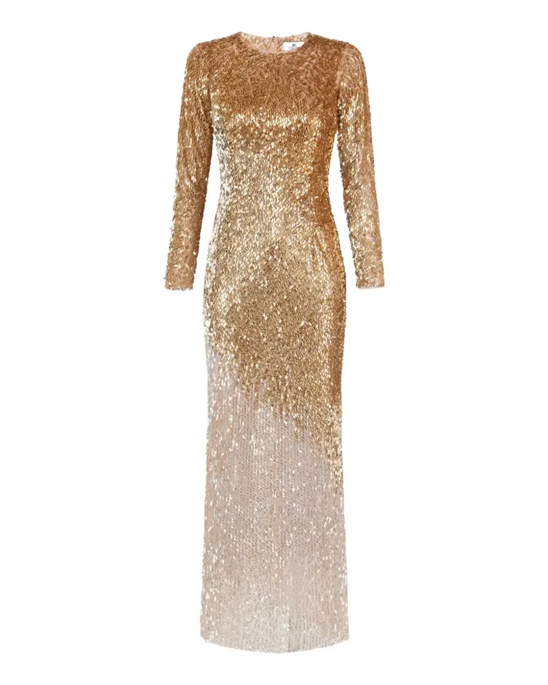 Elisabetta Franchi Red Carpet Kleid aus Metallic-Tüll - Gold Gold