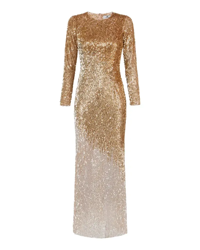 Elisabetta Franchi Red Carpet Kleid aus Metallic-Tüll - Gold Gold