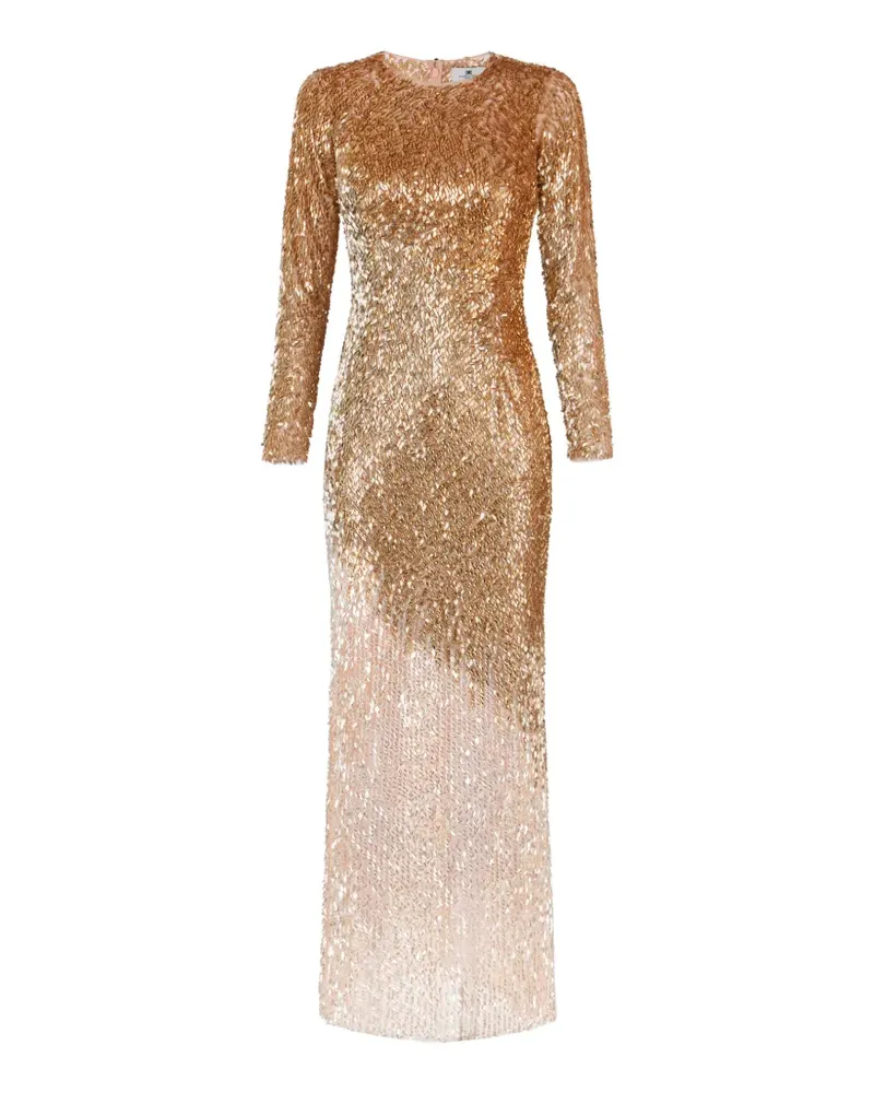 Elisabetta Franchi Red Carpet Kleid aus Metallic-Tüll - Gold Gold