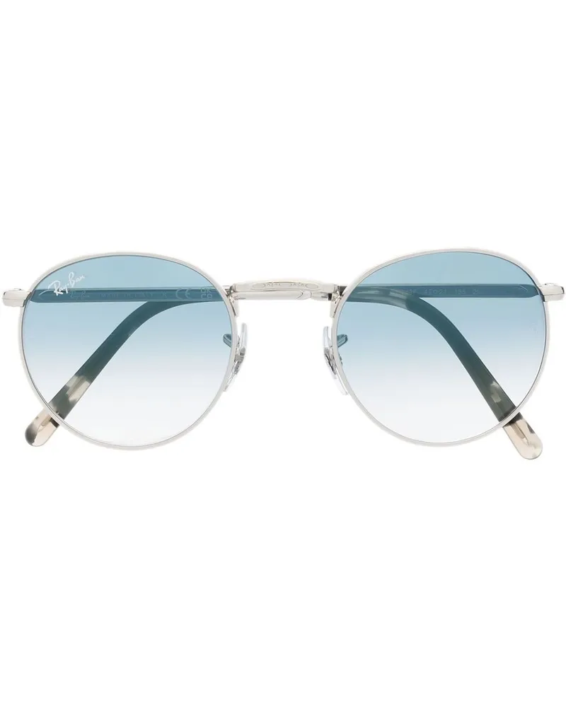 Ray Ban Sonnenbrille mit rundem Gestell - Silber Silber