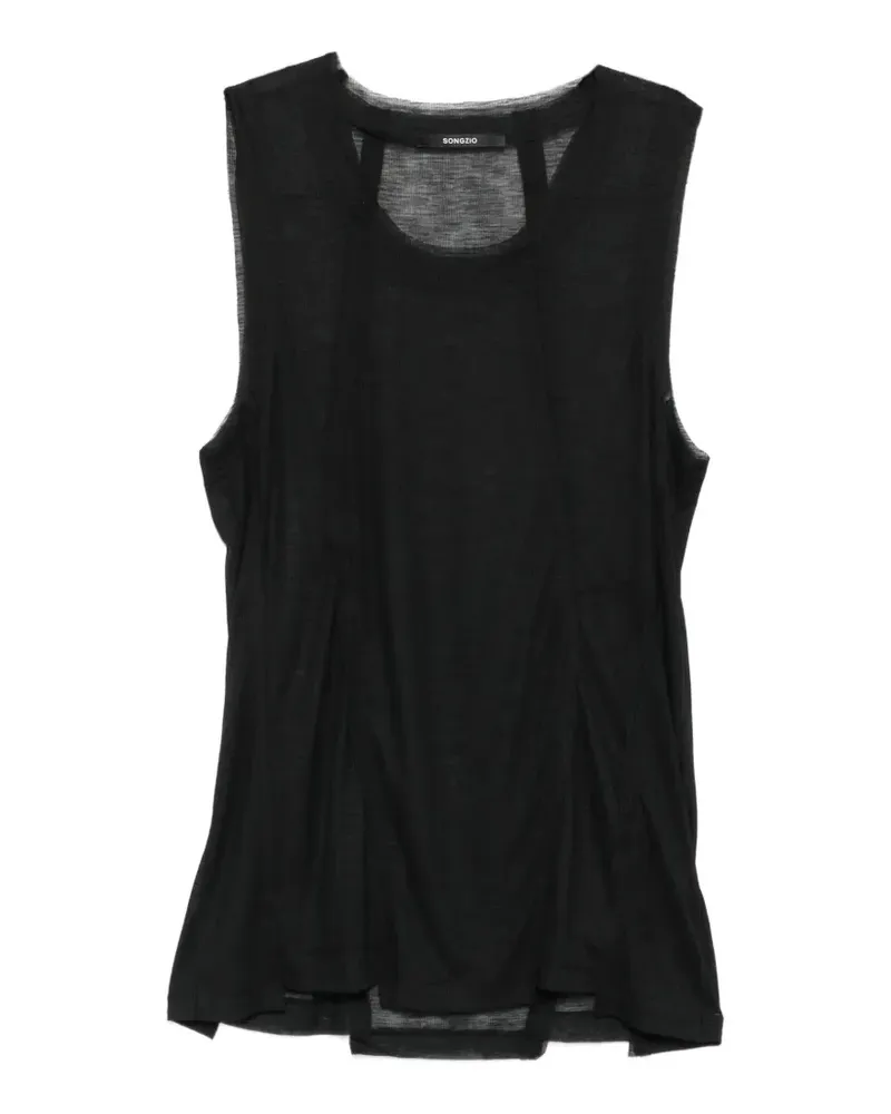 SONGZIO scoop-neck vest - Schwarz Schwarz