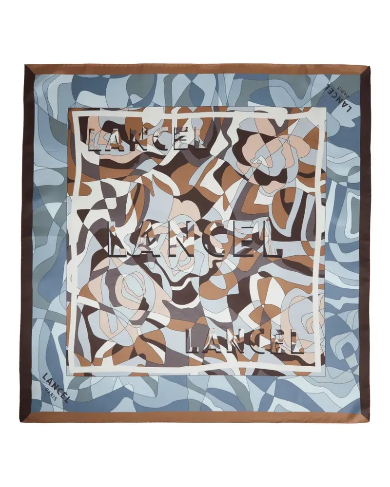 Lancel Schal mit geometrischem Muster - Blau Blau