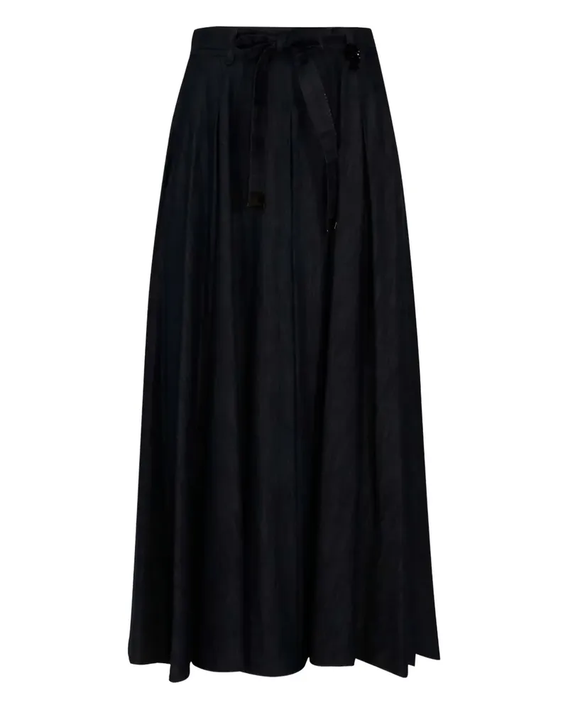 Max Mara Maxirock mit Gürtel - Blau Blau