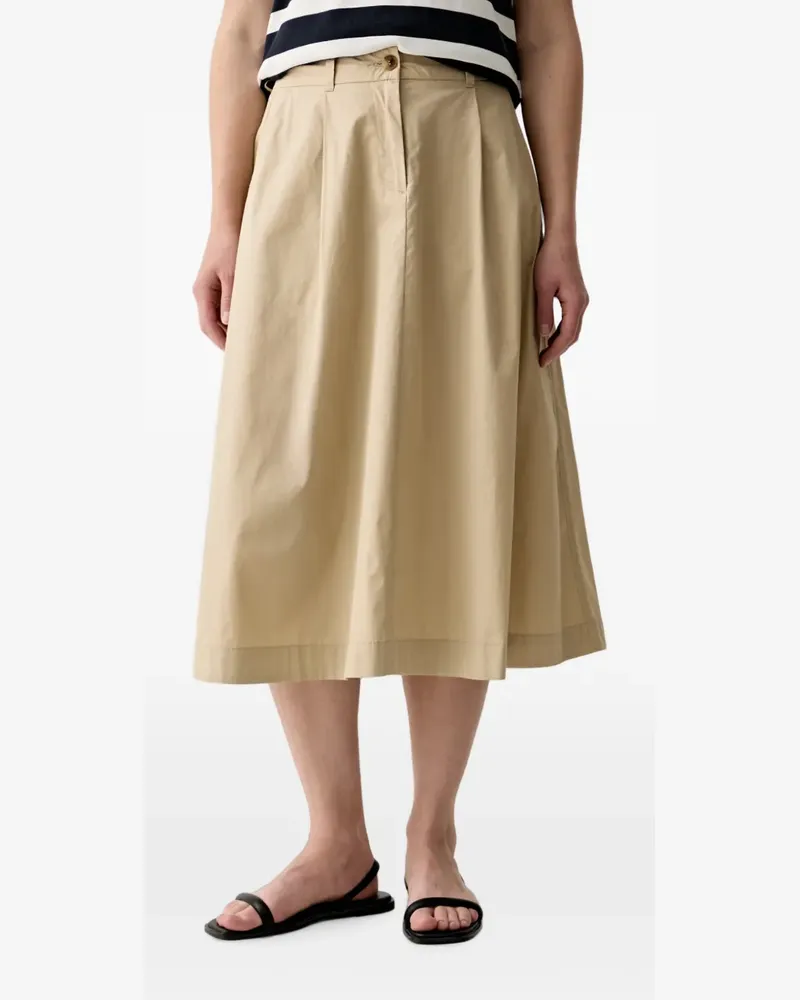 Gant pleated A-line midi skirt - Nude Nude