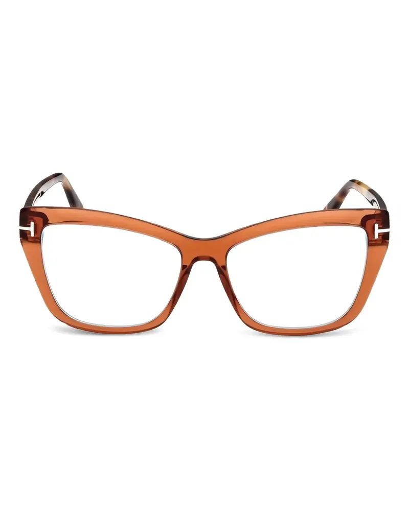 Tom Ford Brille im Cat-Eye-Design - Braun Braun