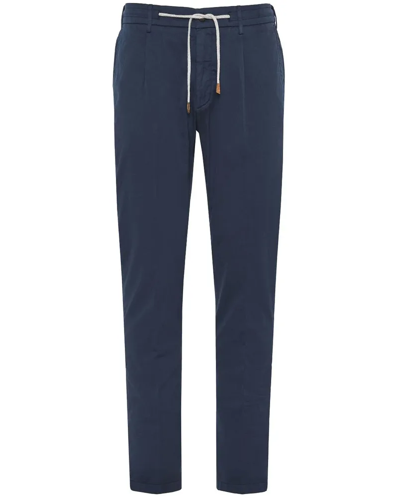 Eleventy Straight-Leg-Hose mit Kordelzug - Blau Blau