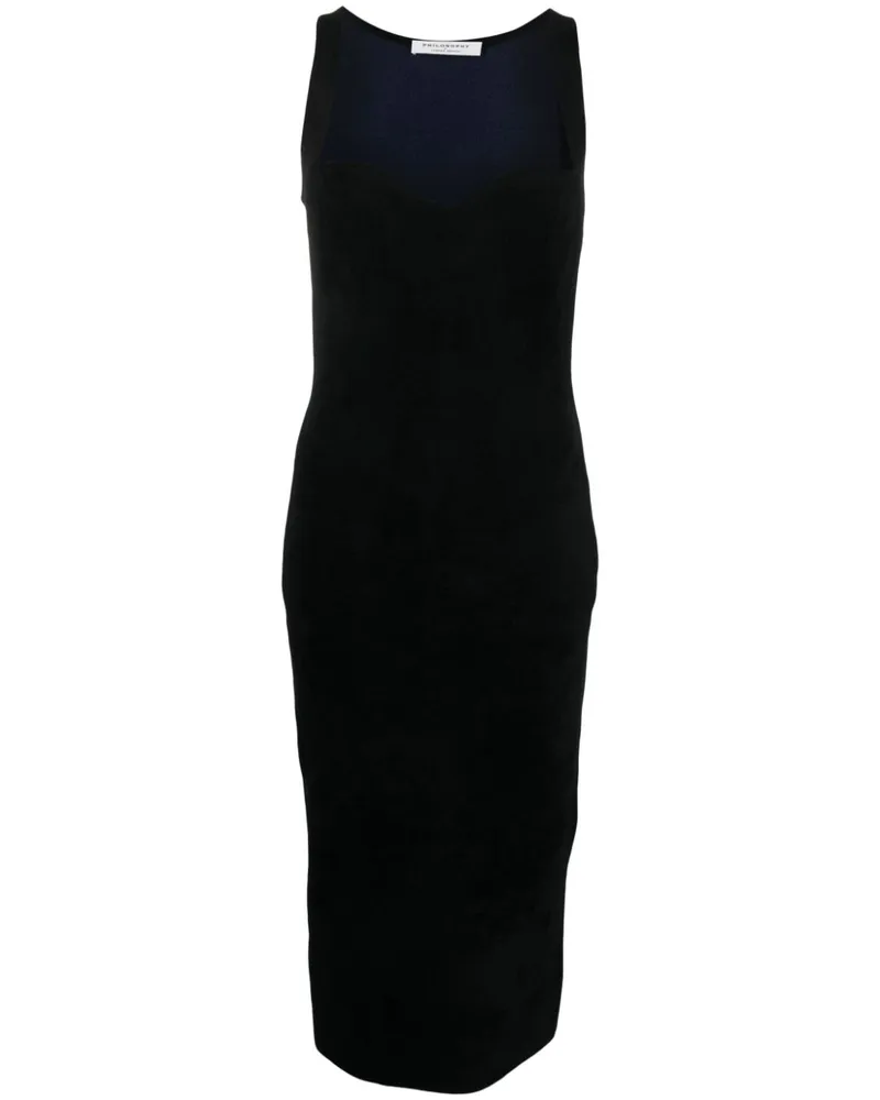 Philosophy Di Lorenzo Serafini Kleid mit Herzausschnitt - Schwarz Schwarz