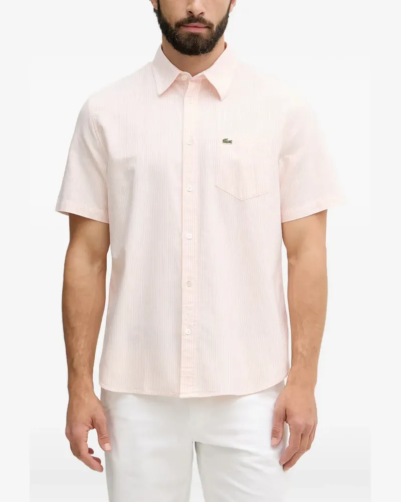 Lacoste striped short-sleeve shirt - Rosa Rosa
