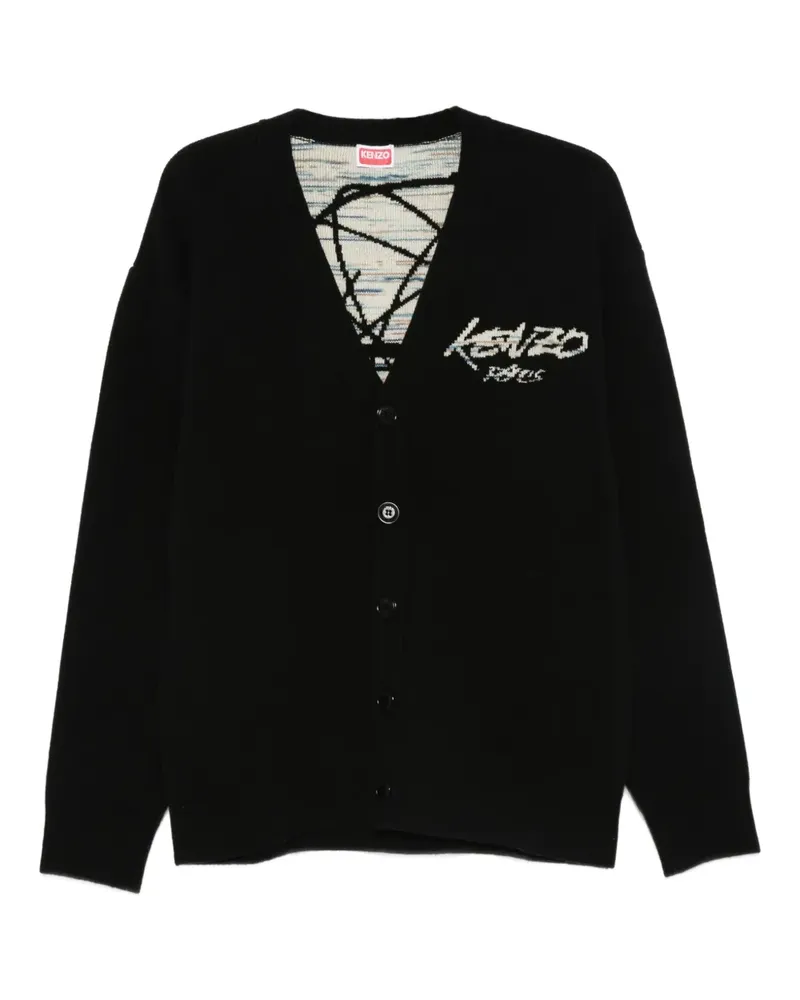 Kenzo x Futura 2000 Cardigan mit Logo - Schwarz Schwarz