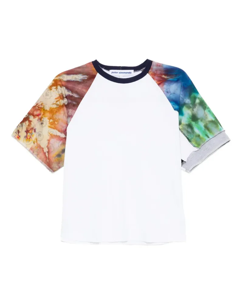 Stain Shade T-Shirt mit Batikmuster - Weiß Weiß