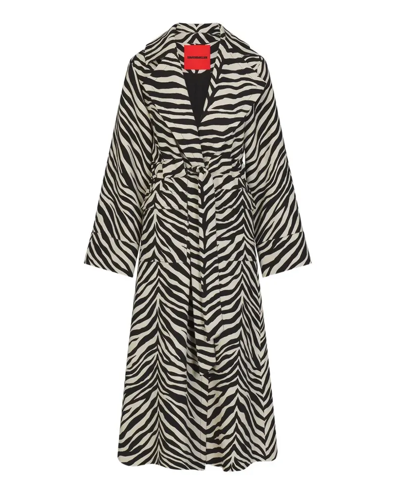 Simon Miller Djinn Mantel mit Zebra-Print - Weiß Weiß