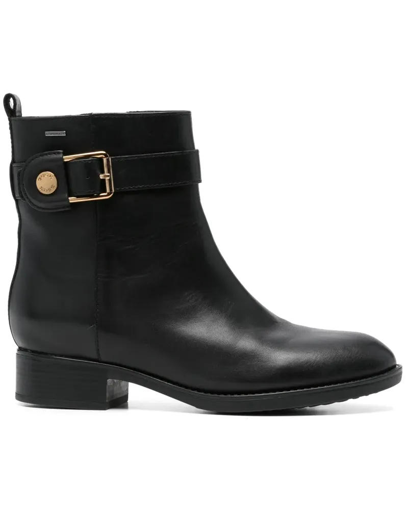 Geox Felicity Abx Bikerstiefel 30mm - Schwarz Schwarz