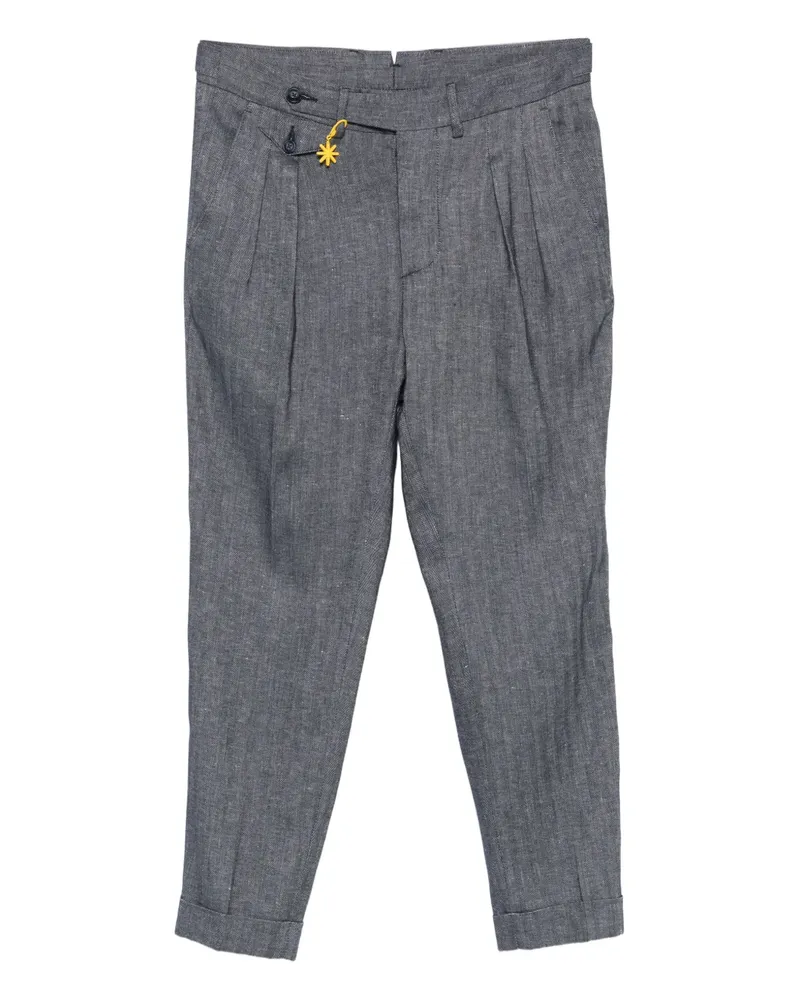 Manuel Ritz Bundfaltenhose mit Sterndetail - Blau Blau