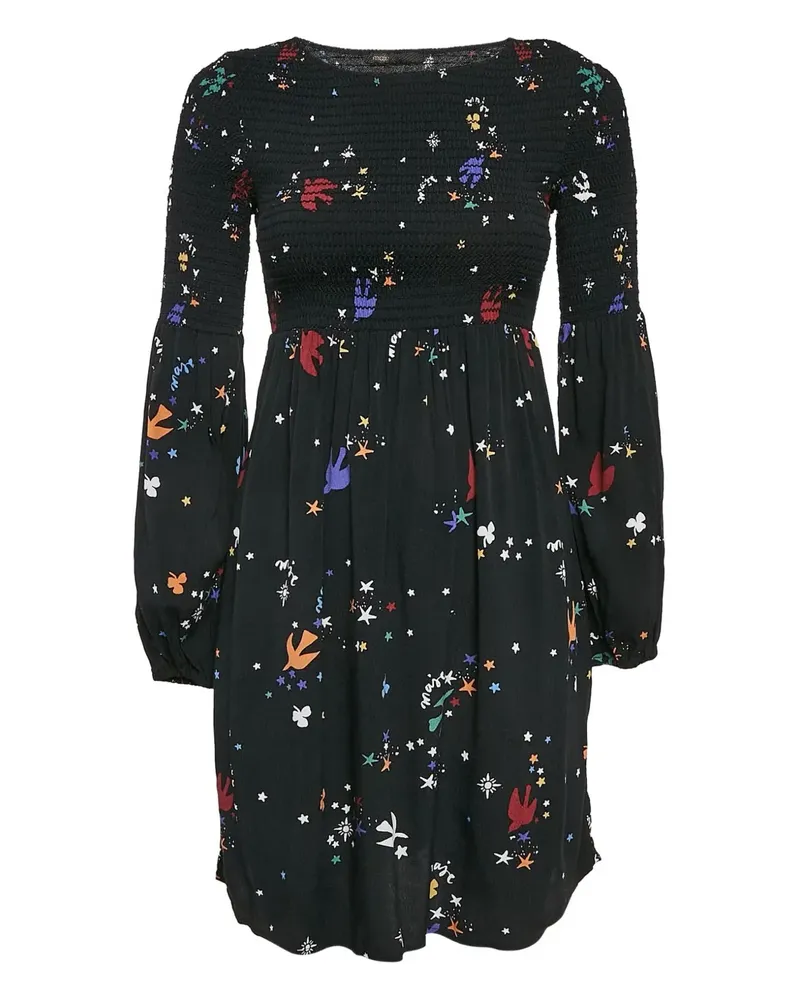Maje Minikleid mit grafischem Print - Schwarz Schwarz