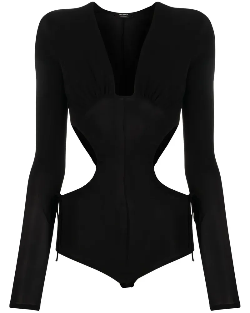 Isabel Marant Langärmeliger Body - Schwarz Schwarz