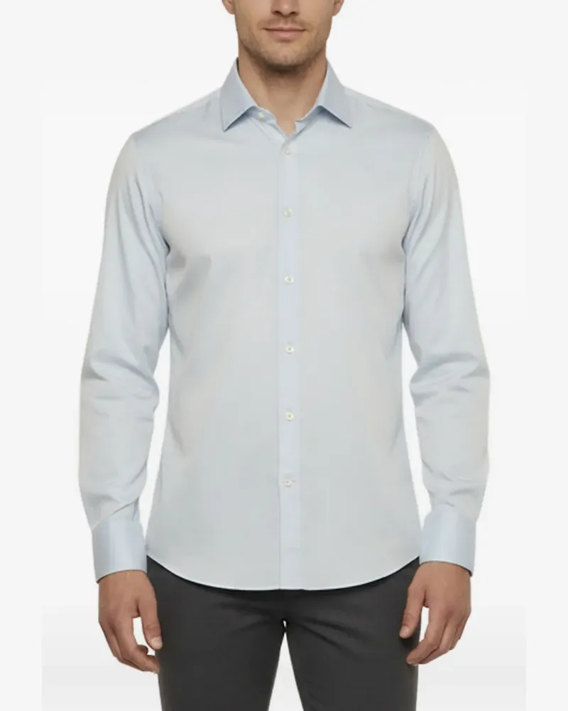 Ermenegildo Zegna Trecapi Hemd mit Mikrostreifen - Blau Blau