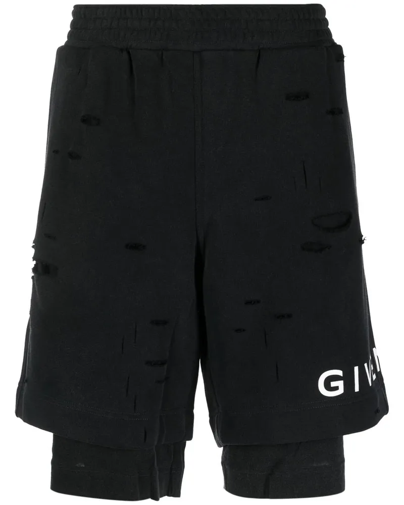 Givenchy Joggingshorts mit Logo-Print - Schwarz Schwarz