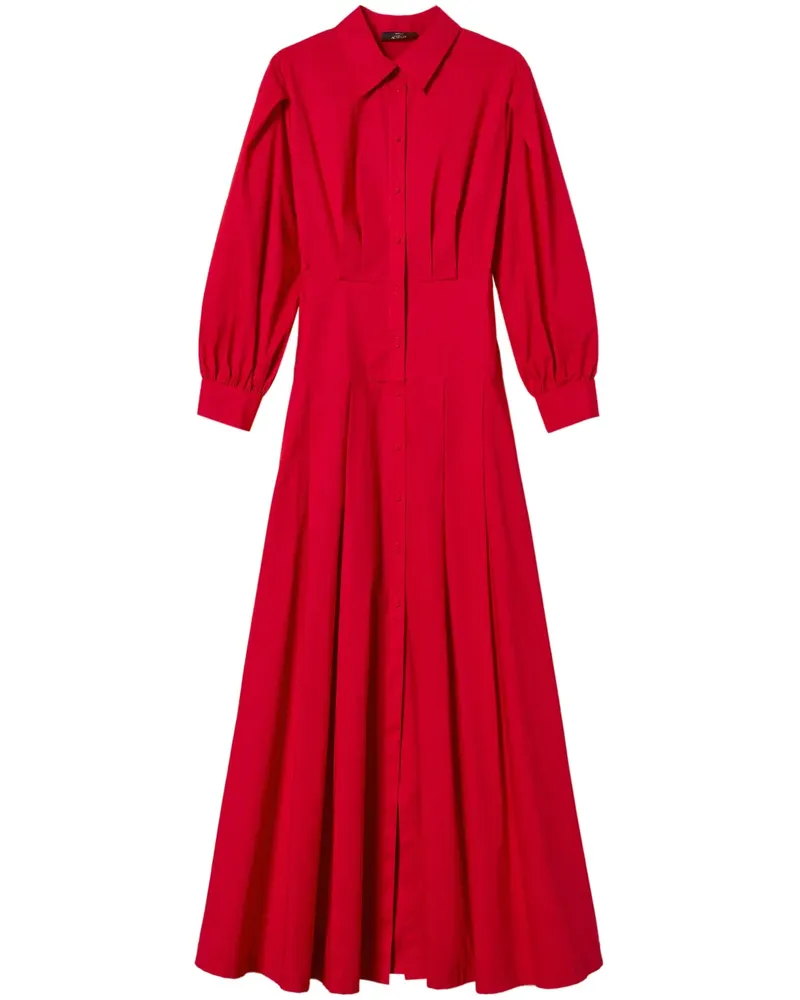 Twin-Set Langes Popeline-Hemdkleid - Rot Rot