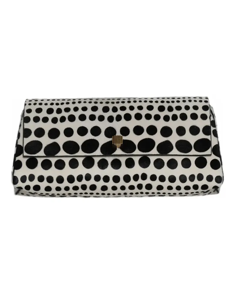 KHAITE Audrey polka-dot clutch bag - Weiß Weiß
