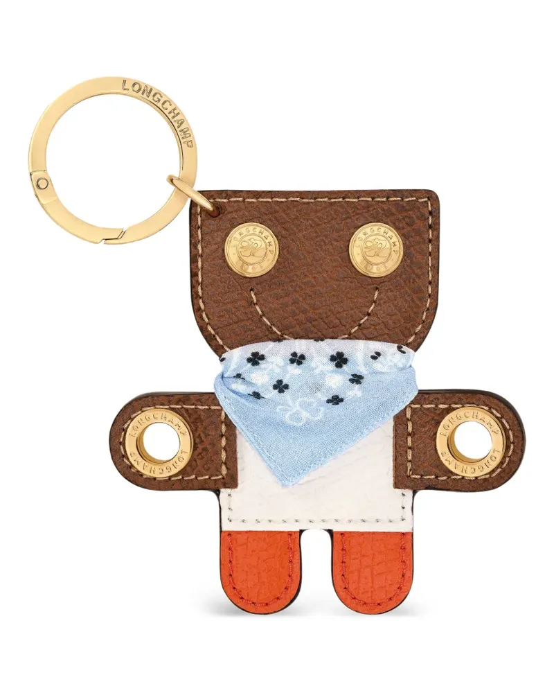 Longchamp mascot-motif key ring - Gold Gold