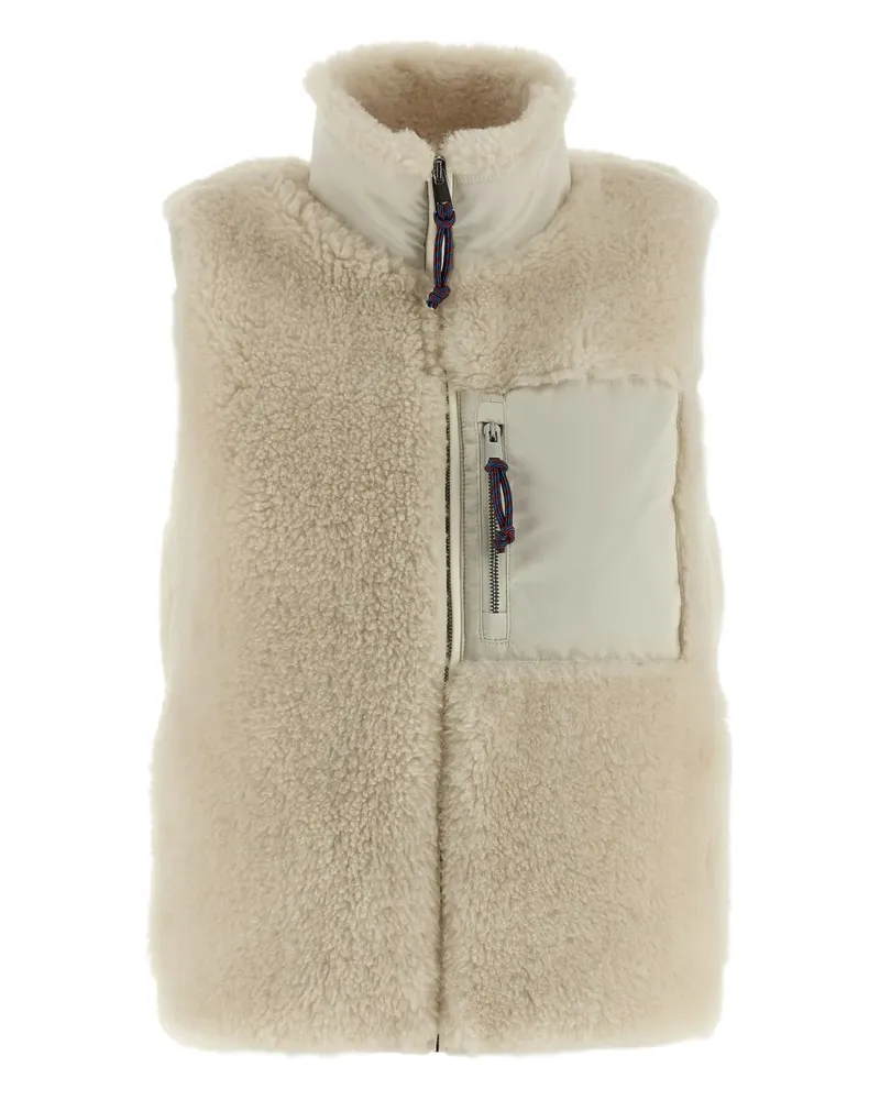 Tory Burch Fleeceweste mit Stehkragen - Nude Nude