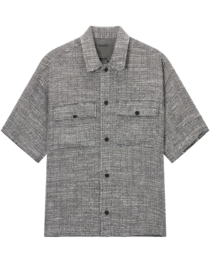 Musium Div. Hemd im Oversized-Look - Grau Grau