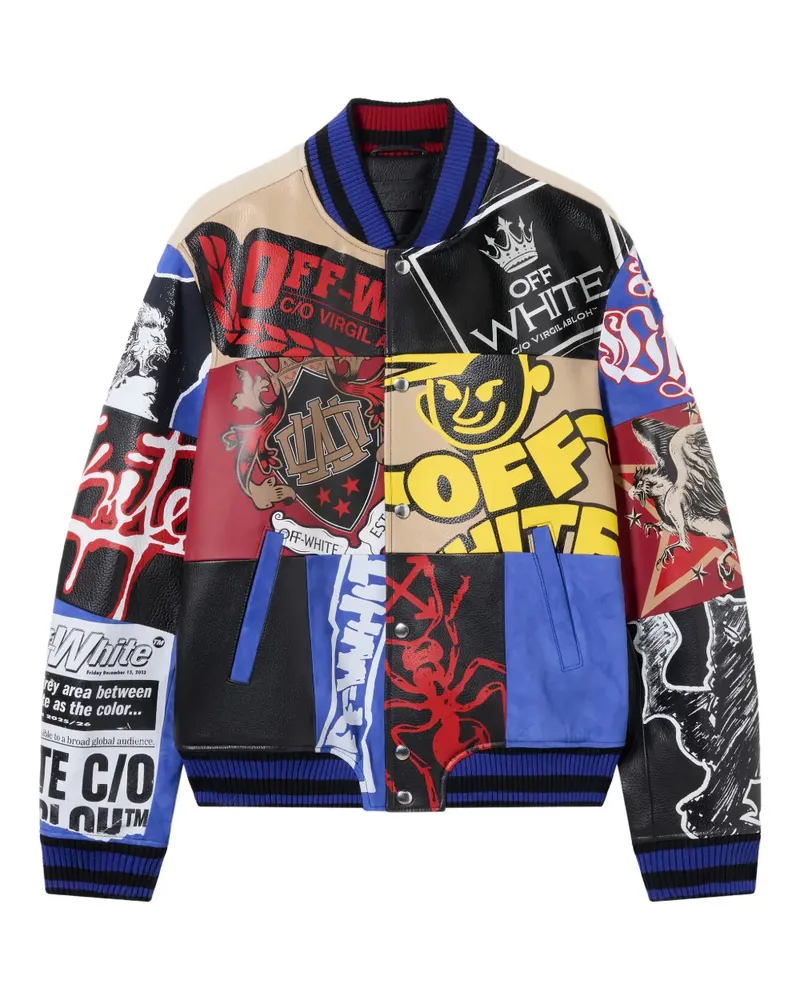 OFF-WHITE Varsity multi-patch jacket - Schwarz Schwarz